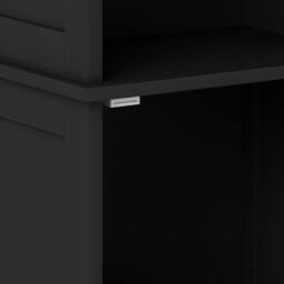 Levede Tall Bathroom Cabinet Freestanding Slim Bathroom Storage Cupboard Unit in Black - thumbnail 5