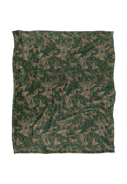 JQ Licensing Jl-Jp Big Game Deer Moose Hunting Pattern 2 Silky Touch Super Soft Throw Blanket 152 X 127 cm in White - image 1