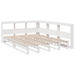 Berkfield Home Decorative Bookcase Bed without Mattress White 140x200cm Solid Wo - Size: 140x200 cm - thumbnail 1