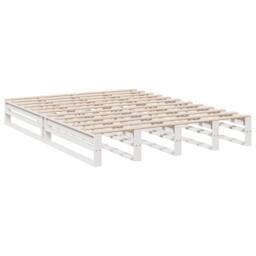 Berkfield Home Decorative Bookcase Bed without Mattress White 140x200cm Solid Wo - Size: 140x200 cm - thumbnail 8