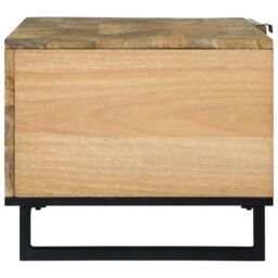 Berkfield Home Coffee Tables with Shelf Geometric Brown 80 x 50 x 40 cm Solid mango wood - thumbnail 4
