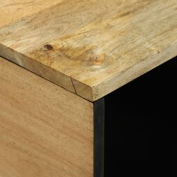 Berkfield Home Coffee Tables with Shelf Geometric Brown 80 x 50 x 40 cm Solid mango wood - thumbnail 6