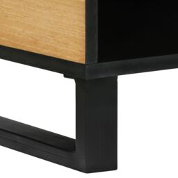 Berkfield Home Coffee Tables with Shelf Geometric Brown 80 x 50 x 40 cm Solid mango wood - thumbnail 8