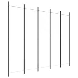 Berkfield Home 5-Panel Room Divider White 250x200 cm Fabric - thumbnail 2
