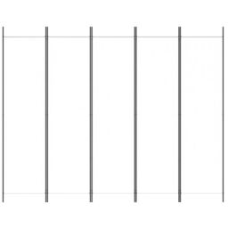 Berkfield Home 5-Panel Room Divider White 250x200 cm Fabric - thumbnail 3