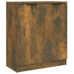 Berkfield Home Sideboards 2 pcs Smoked Oak 60x30x70 cm Engineered Wood in Brown - Size: 60 x 30 x 70 cm - thumbnail 3