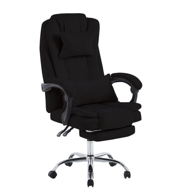 Hygrad Built to Survive Swivel Velvet Office Chair Ergonomic Leisure Chair Height Adjustable Desk Chair in Black - image 1