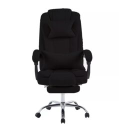 Hygrad Built to Survive Swivel Velvet Office Chair Ergonomic Leisure Chair Height Adjustable Desk Chair in Black - thumbnail 4