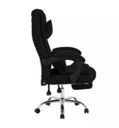 Hygrad Built to Survive Swivel Velvet Office Chair Ergonomic Leisure Chair Height Adjustable Desk Chair in Black - thumbnail 5