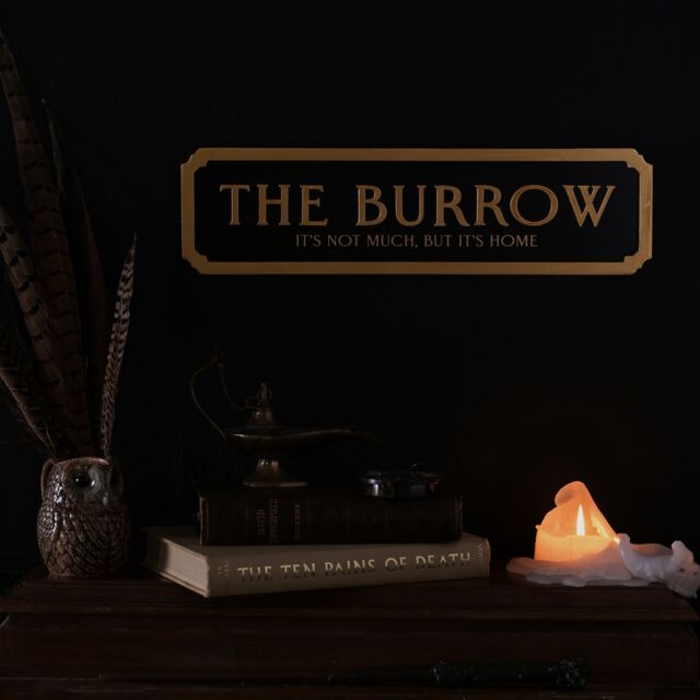 Warner Bros Harry Potter Alumni Street Sign The Burrow - image 1
