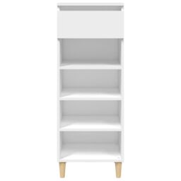 Berkfield Home Shoe Cabinet White 40x36x105 cm Engineered Wood - Size: 40 x 36 x 105 cm - thumbnail 3