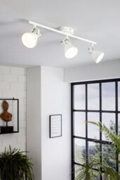 Loops Flush 3 Spot Ceiling Light Colour White Shade Bulb GU10 3x3.3W Included - thumbnail 3