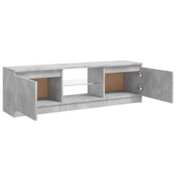 Berkfield Home TV Cabinet with LED Lights Concrete Grey 120x30x35.5 cm - thumbnail 8