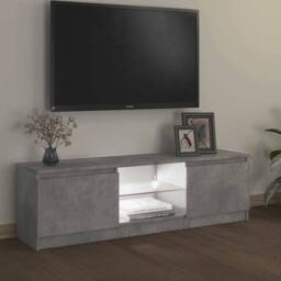 Berkfield Home TV Cabinet with LED Lights Concrete Grey 120x30x35.5 cm - thumbnail 5