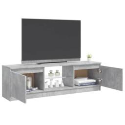 Berkfield Home TV Cabinet with LED Lights Concrete Grey 120x30x35.5 cm - thumbnail 6