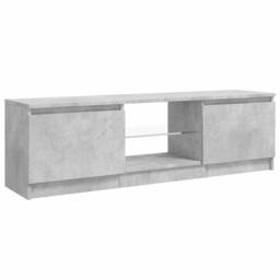 Berkfield Home TV Cabinet with LED Lights Concrete Grey 120x30x35.5 cm - thumbnail 7
