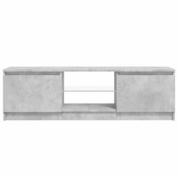 Berkfield Home TV Cabinet with LED Lights Concrete Grey 120x30x35.5 cm - thumbnail 9