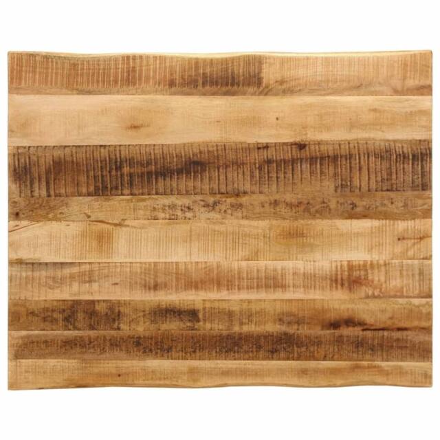 Berkfield Home Table Top Live Edge 110x80x2.5 cm Solid Wood Rough Mango in Brown - image 1