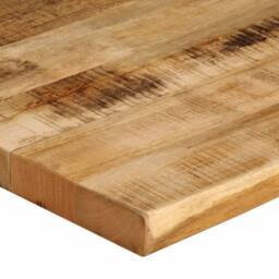Berkfield Home Table Top Live Edge 110x80x2.5 cm Solid Wood Rough Mango in Brown - thumbnail 6