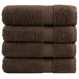 Berkfield Home Premium Hand Towels SOLUND 4pcs Brown 50x100cm 600gsm