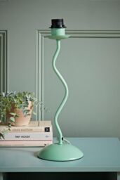 ValueLights Wiggle Moss Green Metal Table Lamp Base - thumbnail 1