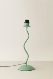 ValueLights Wiggle Moss Green Metal Table Lamp Base - thumbnail 2