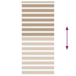 Berkfield Home Zebra Blind Sand Brown 105x200 cm Fabric Width 100.9 cm Polyester - thumbnail 5