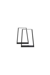 Living and Home 29.5x7x40cm Industrial Set of 2 Table Legs DIY Steel Furniture Legs in Black - Size: 29.5x7x40 cm - thumbnail 2