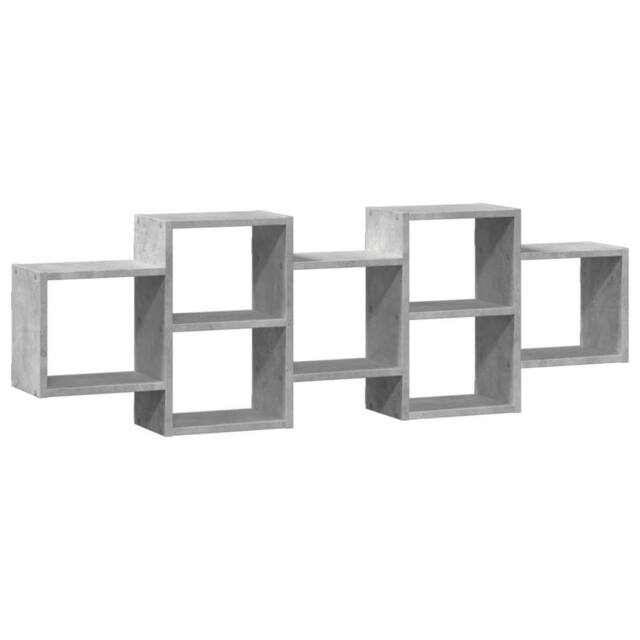 Berkfield Home Wall Shelf Concrete Grey 129x18x42 cm Engineered Wood - Size: 129 x 18 x 42 cm - image 1