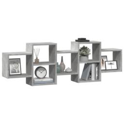 Berkfield Home Wall Shelf Concrete Grey 129x18x42 cm Engineered Wood - Size: 129 x 18 x 42 cm - thumbnail 3