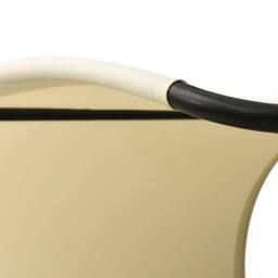 Berkfield Home Double Sun Lounger with Canopy Textilene Cream in Beige - thumbnail 5
