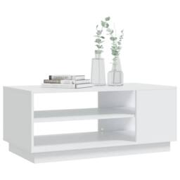 Berkfield Home Modern Coffee Table White 102x55x43 cm Engineered Wood - Size: 102 x 55 x 43 cm - thumbnail 4