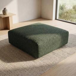Abakus Direct Tokyo Footstool Brushed Tweed Fabric in Green - thumbnail 4