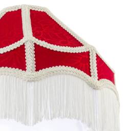 Happy Homewares Classic Victorian Style Empire Pendant Shade in Burgundy Red Fabric - Size: 12 inches - thumbnail 5