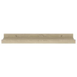 Berkfield Home Decorative Wall Shelves 2 pcs Sonoma Oak 40x9x3 cm in Light Tan - Size: 40 x 9 x 3 cm - thumbnail 5