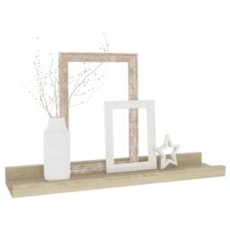 Berkfield Home Decorative Wall Shelves 2 pcs Sonoma Oak 40x9x3 cm in Light Tan - Size: 40 x 9 x 3 cm