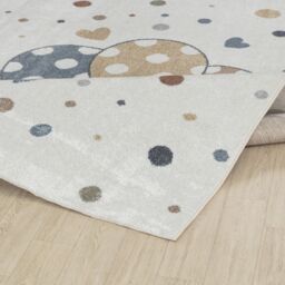 Livabliss Lilian Kids Multicoloured Beige Grey Washable Rug for Children's Rooms - Size: 160 cm x 215 cm - thumbnail 4