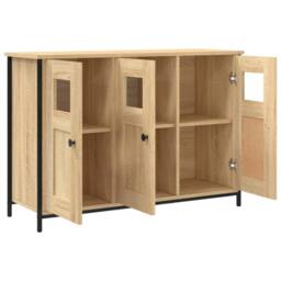 Berkfield Home Sideboard Sonoma Oak 100x35x70 cm Engineered Wood in Brown - Size: 100 x 35 x 70 cm - thumbnail 5