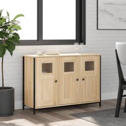 Berkfield Home Sideboard Sonoma Oak 100x35x70 cm Engineered Wood in Brown - Size: 100 x 35 x 70 cm