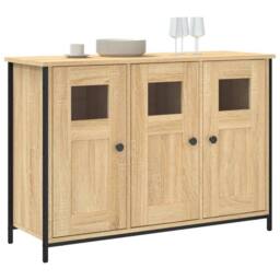 Berkfield Home Sideboard Sonoma Oak 100x35x70 cm Engineered Wood in Brown - Size: 100 x 35 x 70 cm - thumbnail 3