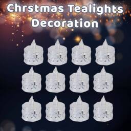 VFM e-Store Christmas Tealights Decoration 5cm x 3.5cm Clear X 12 - Size: 5 cm x 3.5 cm - thumbnail 3
