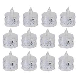 VFM e-Store Christmas Tealights Decoration 5cm x 3.5cm Clear X 12 - Size: 5 cm x 3.5 cm - thumbnail 1