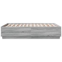 Berkfield Home Modern Bed Frame without Mattress Grey Sonoma 120x190 cm Small Double - thumbnail 5