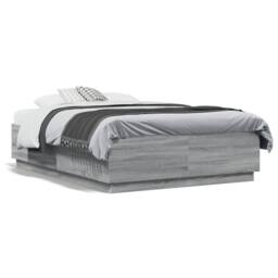Berkfield Home Modern Bed Frame without Mattress Grey Sonoma 120x190 cm Small Double - thumbnail 3