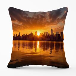 Warren Reed - Designer Sunrise In The City Cushions - Size: 45 cm x 45 cm - thumbnail 1