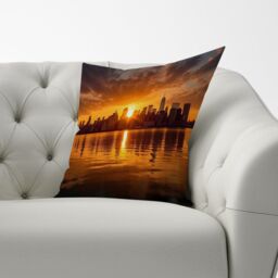Warren Reed - Designer Sunrise In The City Cushions - Size: 45 cm x 45 cm - thumbnail 3