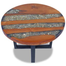 Berkfield Home Coffee Table Teak Resin 60 cm - thumbnail 3