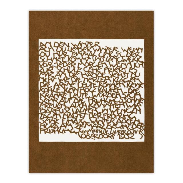 "Artery8 Winter Typography Painting Reijer Stolk Wall Art Poster Print in Brown - Size: W12"" x H16""" - image 1