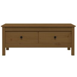 Berkfield Home Coffee Table Honey Brown 100x50x40 cm Solid Wood Pine - Size: 100 x 50 x 40 cm - thumbnail 6