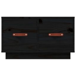 Berkfield Home Coffee Table Black 60x53x35 cm Solid Wood Pine - Size: 60 x 53 x 35 cm - thumbnail 6